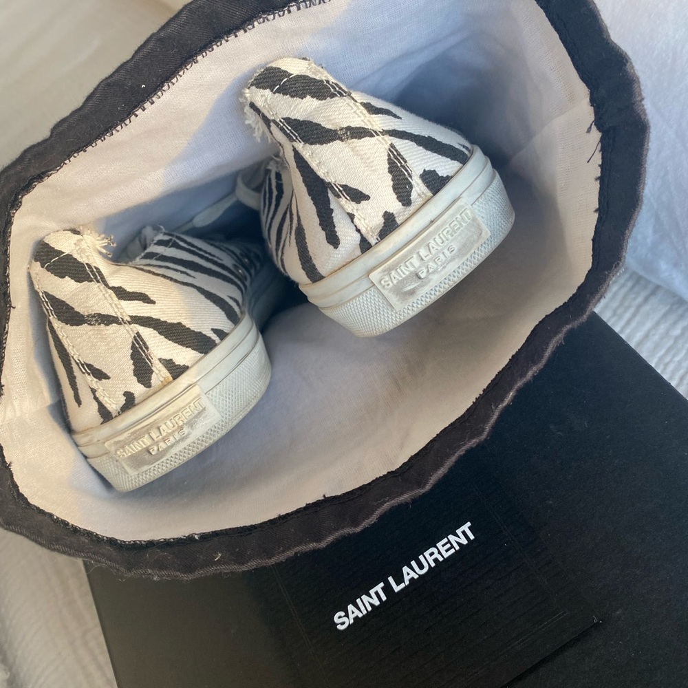 Saint Laurent Sneakers in canvas zebra print